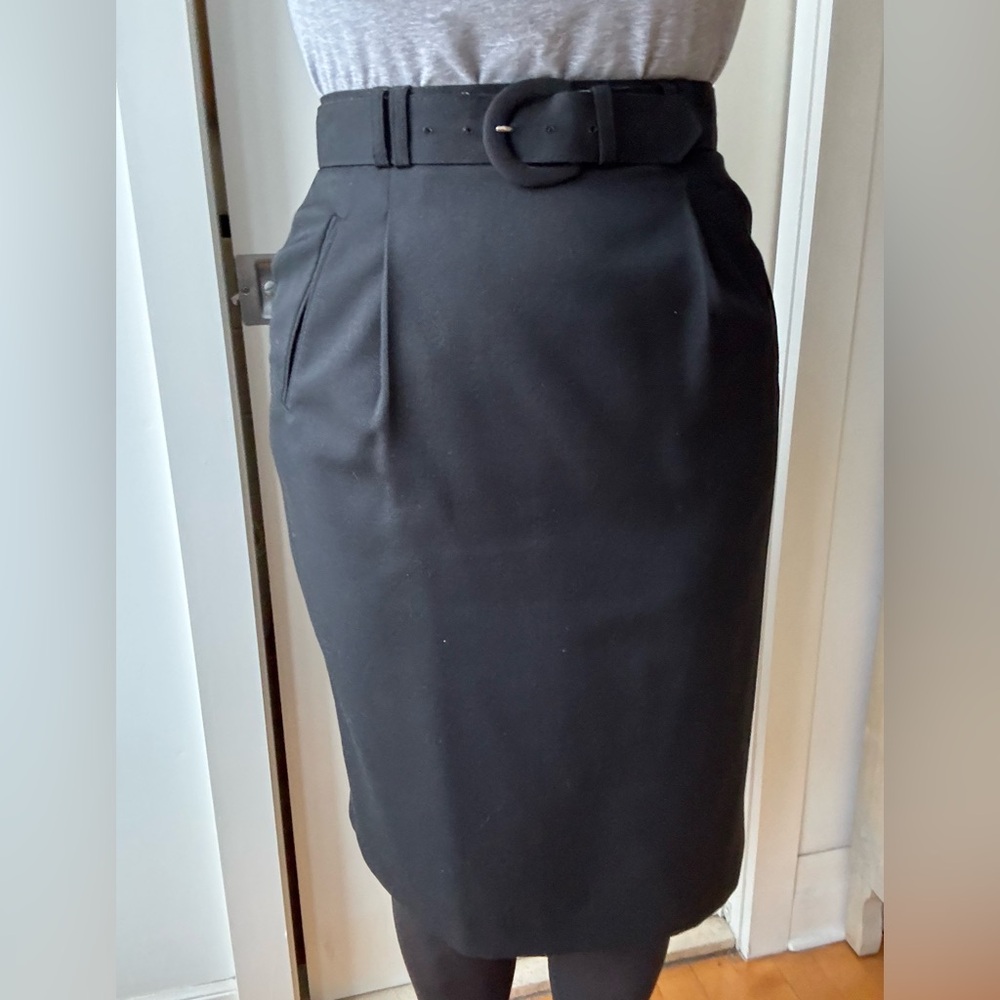 Tailored black winter skirt